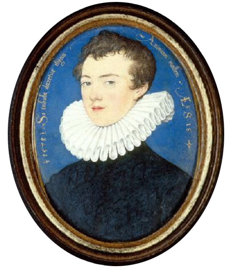 Francis Bacon, 1st Viscount St Alban, 1578, Nicholas Hilliard