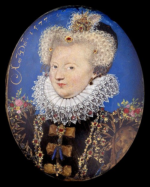 Marguerite of Valois, Queen of Navarre, 1577, Nicholas Hilliard