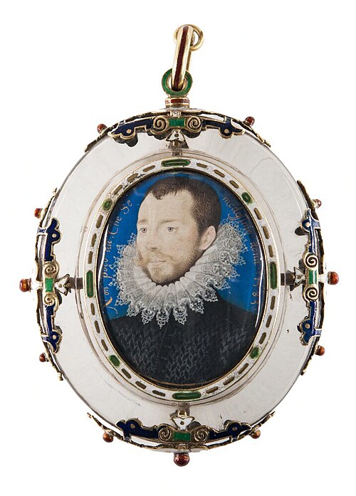 Portrait of a nobleman, 1583, Nicholas Hilliard