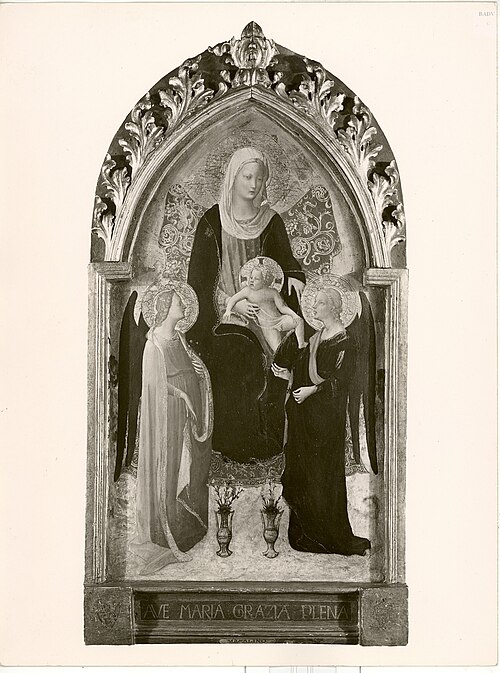 Madonna with child, 2 angels, , Masolino da Panicale
