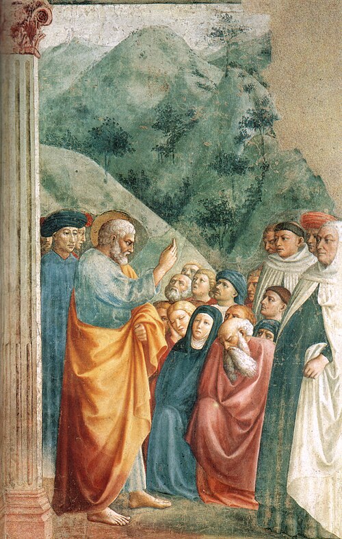 La Prédication de saint Pierre, 1424, Masolino da Panicale