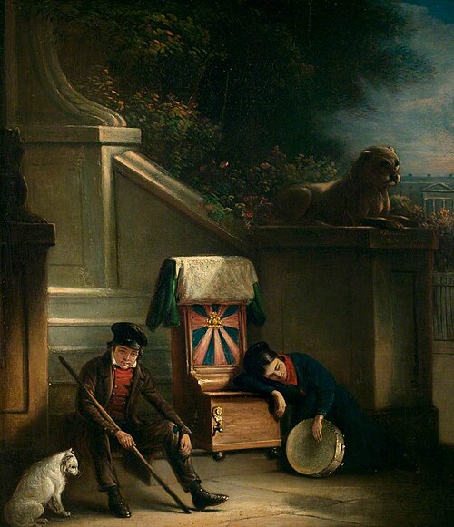 Two Children with a Hurdy-Gurdy, 1847, John Ferneley
