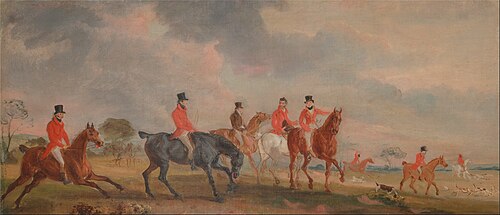 The Quorn Hunt: a Sketch of the Artist and his Friends Moving Off, 1825, John Ferneley