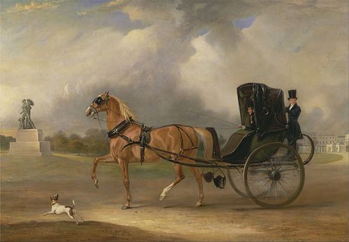 William Massey-Stanley driving his Cabriolet in Hyde Park, 1833, John Ferneley