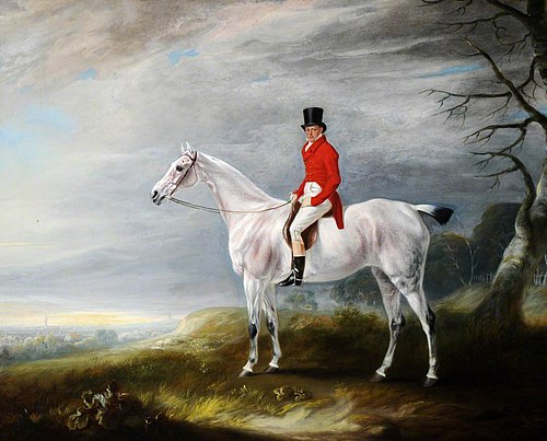William Rutson (1791-1867) on a Grey Hunter, 1820, John Ferneley