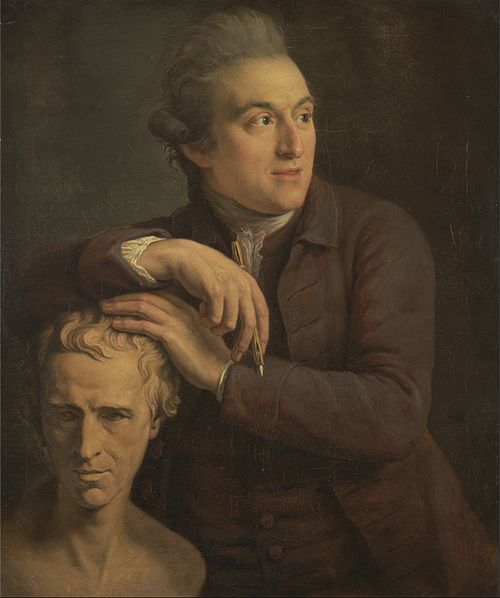 Joseph Nollekens with His Bust of Laurence Sterne, 1772, John Francis Rigaud