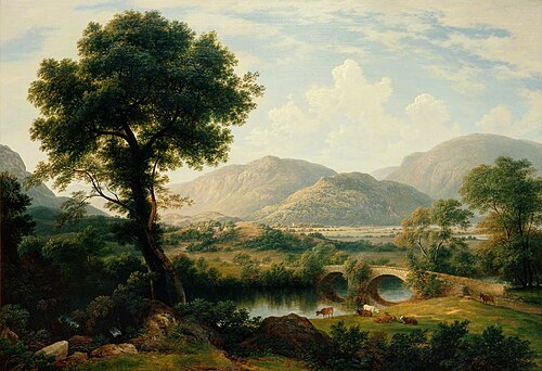 Ullswater with Goldrill Bridge, , John Glover