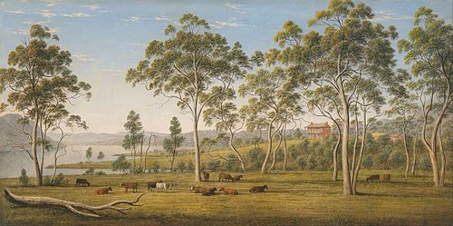 Mr Robinson's house on the Derwent, Van Diemen's Land, 1838, John Glover