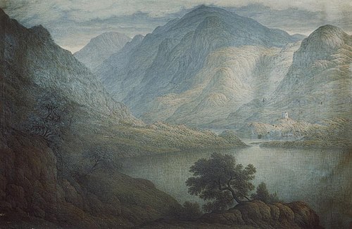 Snowdon & Dolbadern Castle, north Wales, 1838, John Glover