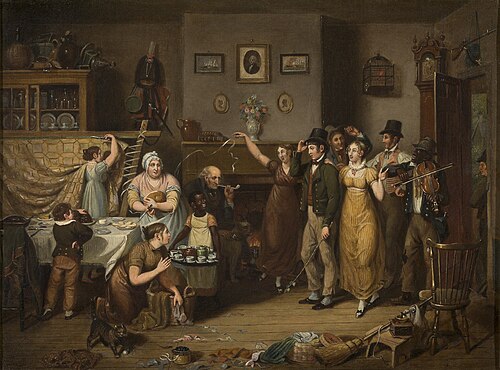 Quilting Frolic, 1813, John Lewis Krimmel