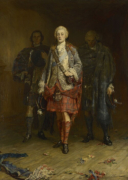 Bonnie Prince Charlie Entering the Ballroom at Holyroodhouse, , John Pettie