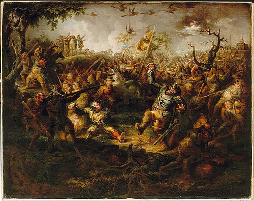 A Battle Scene from Knickerbocker's History of New York, 1838, John Quidor