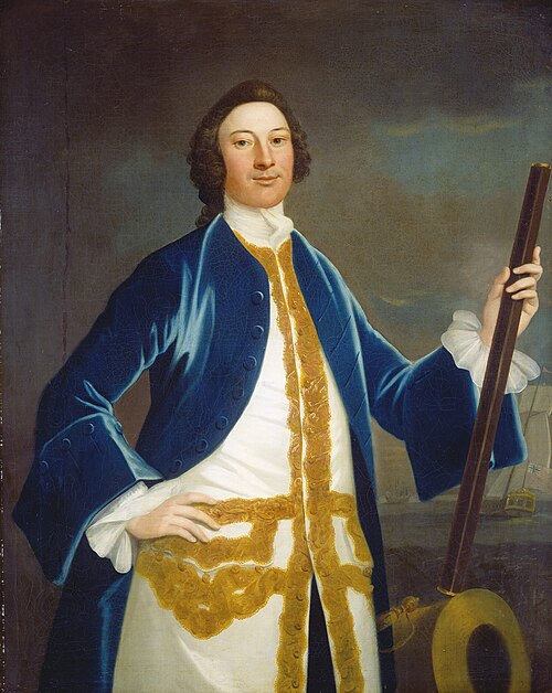 Unidentified British Navy Officer, 1745, John Wollaston