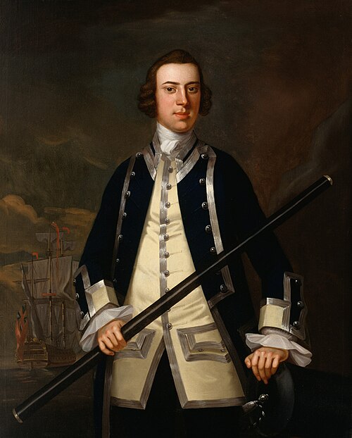 Portrait of a Naval Officer, Known as Augustus Keppel, , John Wollaston