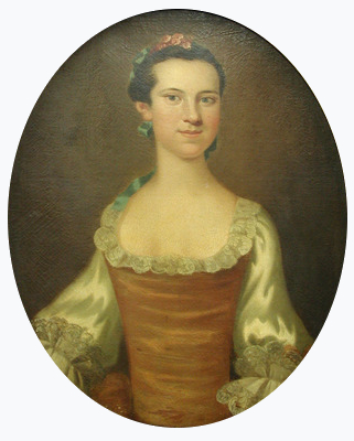 Portrait d'Elizabeth Willing Powel, 1757, John Wollaston