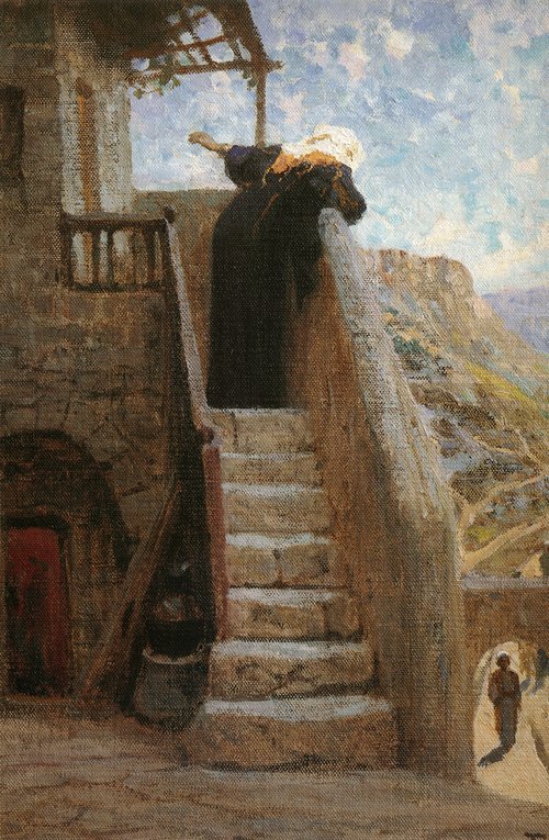 Марфа приняла его в дом свой, , Vassili Polenov