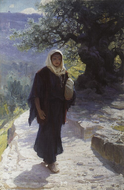 Мария пошла в Нагорную страну, 1890, Vassili Polenov