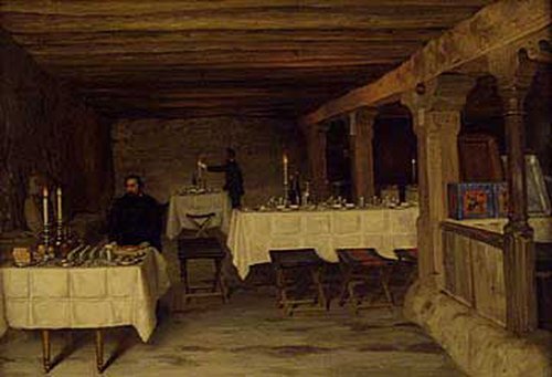 Столовая в землянке. Брестовец, 1877, Vassili Polenov