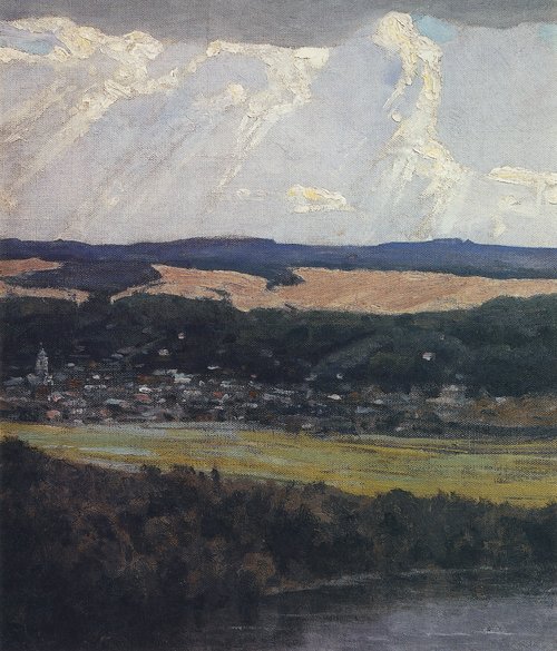 Вид Тарусы с высокого берега Оки, 1916, Vassili Polenov