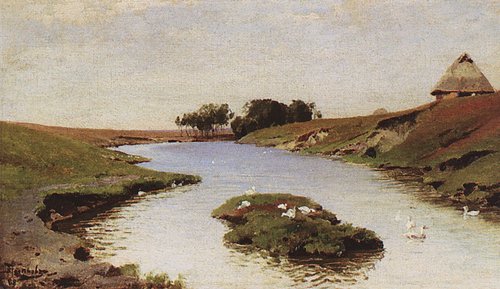 Пейзаж с рекой, 1888, Vassili Polenov