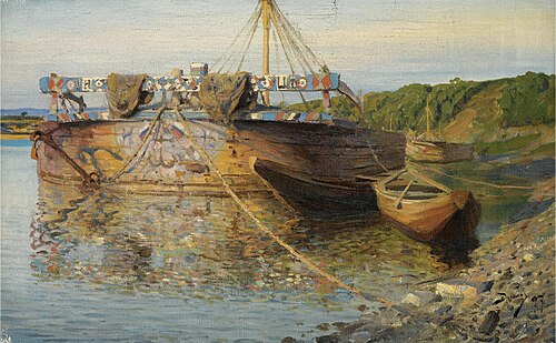 A barge on the river Oka, 1897, Vassili Polenov