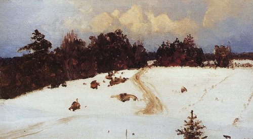 Зимний пейзаж. Бёхово, 1897, Vassili Polenov