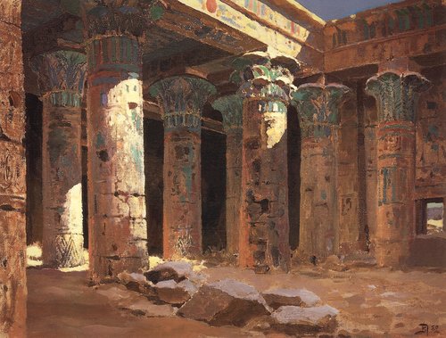 Le Temple d'Isis, Philae, 1882, Vassili Polenov