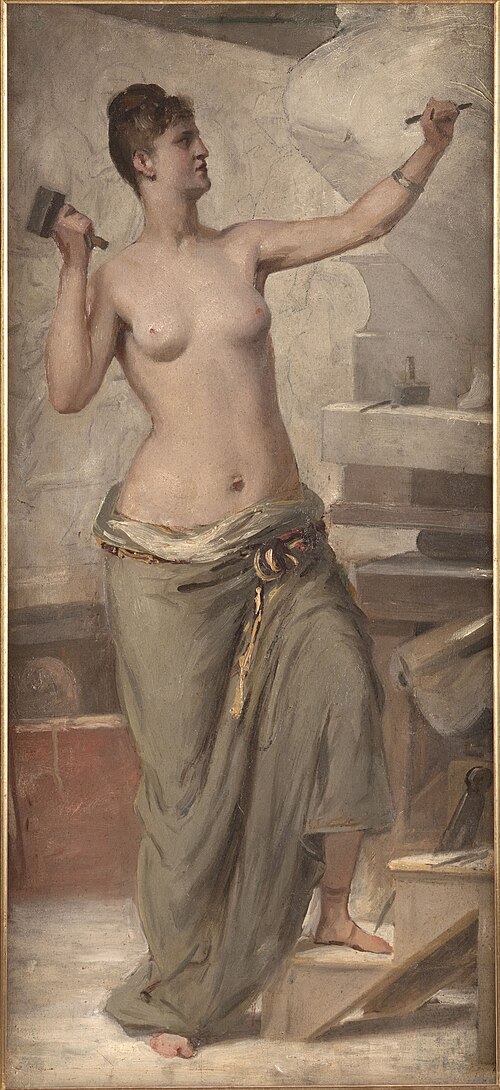 Esquisse pour le salon des Arts de l'Hôtel de Ville : La Sculpture, 1890, Joseph Layraud