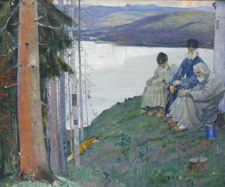 Three old men, 1915, Mikhaïl Nesterov