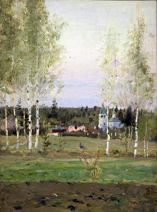 Sketch to the painting „Dmitry-Tsarevich killed“, 1899, Mikhaïl Nesterov