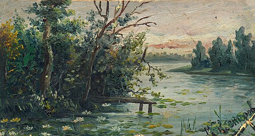 Landscape of a Lake Bank, , Mikhaïl Nesterov