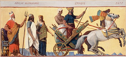 Epoque assyrienne, époque égyptienne : Esquisse pour la salle de dessin de l'école des garçons de la, 1879, Joseph Aubert