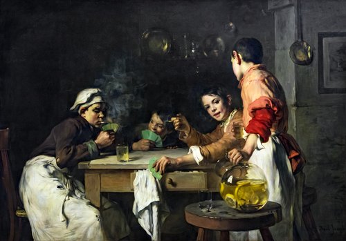 Les joueurs de cartes, 1897, Joseph Bail