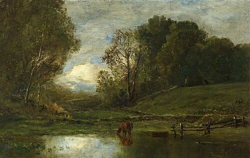 Landscape with a Cow by Water, , Joseph Jefferson