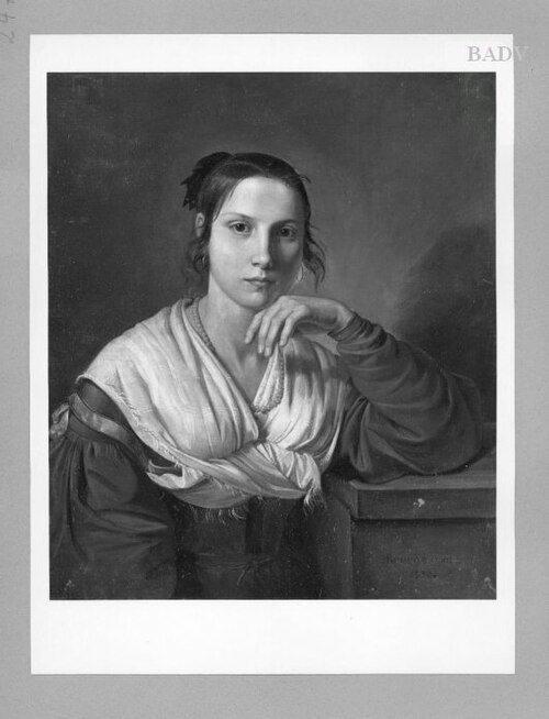 Roman girl, halffigure, 1838, Hermann Kretzschmer