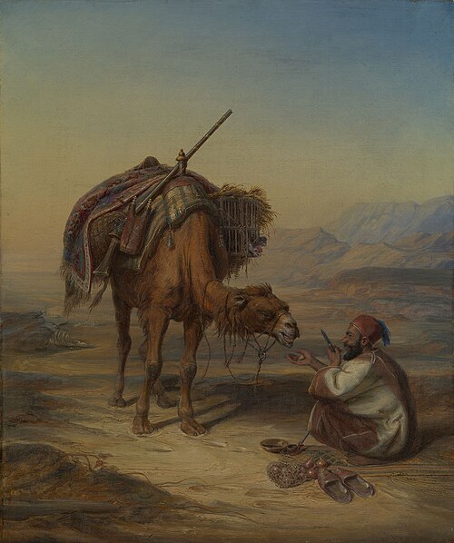 The Breakfast in the Desert, 1852, Hermann Kretzschmer