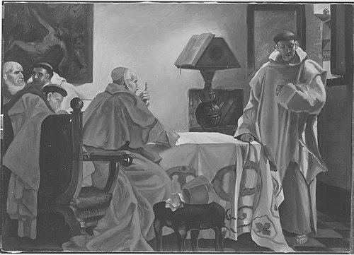Ermahnung eines Mönches, 1867, Ferdinand Pauwels