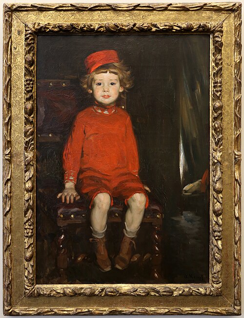 Boy in red, 1907, Arthur Kampf