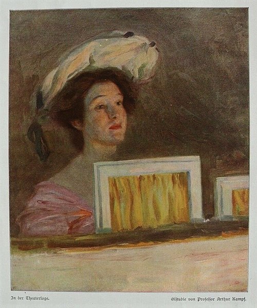 In der Theaterloge., 1905, Arthur Kampf