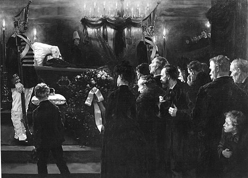 Aufbahrung der Leiche Wilhelms I. im Dom zu Berlin, 1888, Arthur Kampf