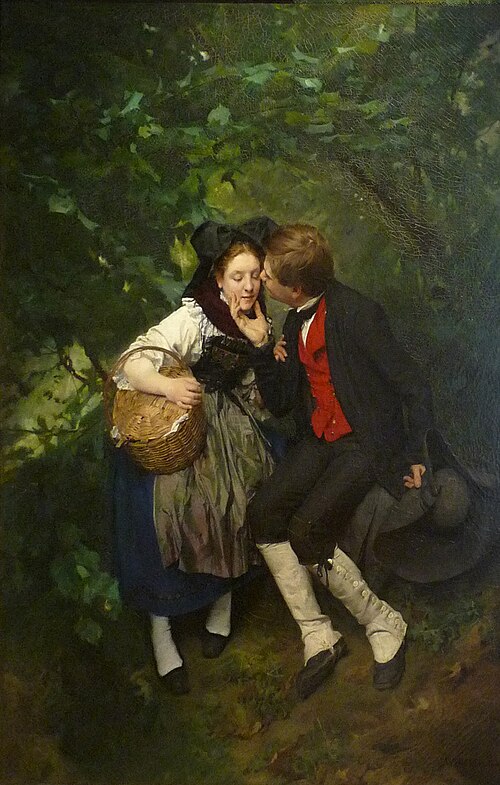 sous la feuillée, 1874, Joseph Wencker