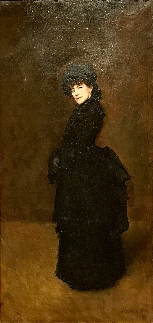 Portrait d'une femme en noir (Madame Fasen), 1900, Joseph Wencker