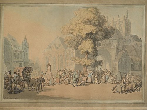The Market Place, 1790, Thomas Rowlandson