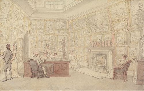 A Gentleman's Art Gallery, , Thomas Rowlandson