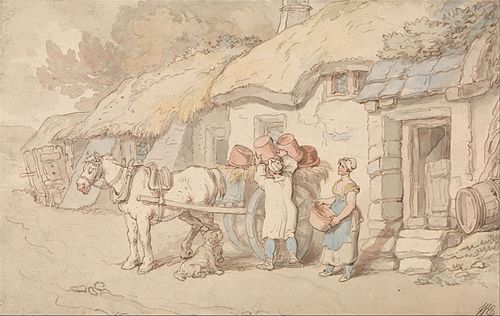 A Potter Going Out, 1850, Thomas Rowlandson