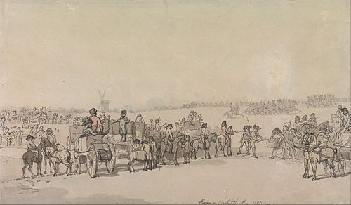 A Review on Blackheath, May 1785, 1785, Thomas Rowlandson