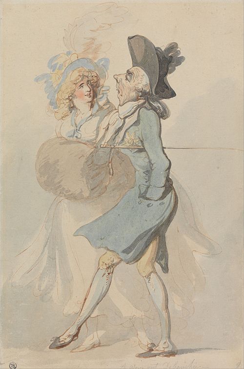 A Worn Out Debauchée, 1790, Thomas Rowlandson