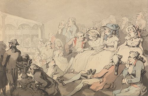 An Audience Watching a Play at Drury Lane Theatre, 1785, Thomas Rowlandson