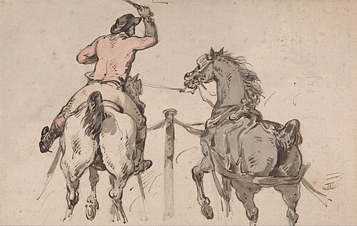 An English Postilion, 1785, Thomas Rowlandson