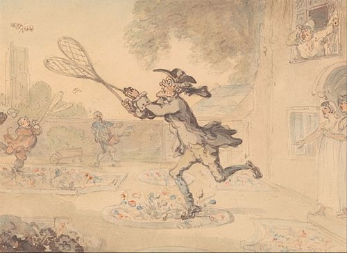 Butterfly Hunting, 1806, Thomas Rowlandson